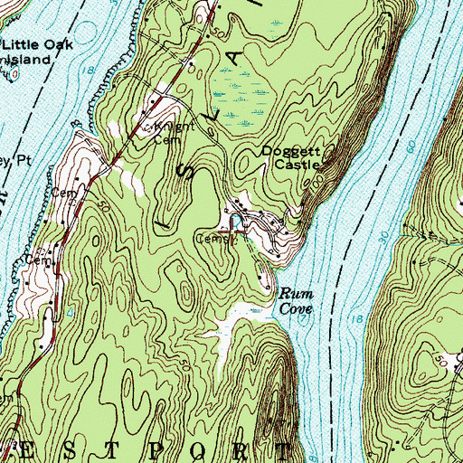 Topographic Map of Parsons Cemetery, ME
