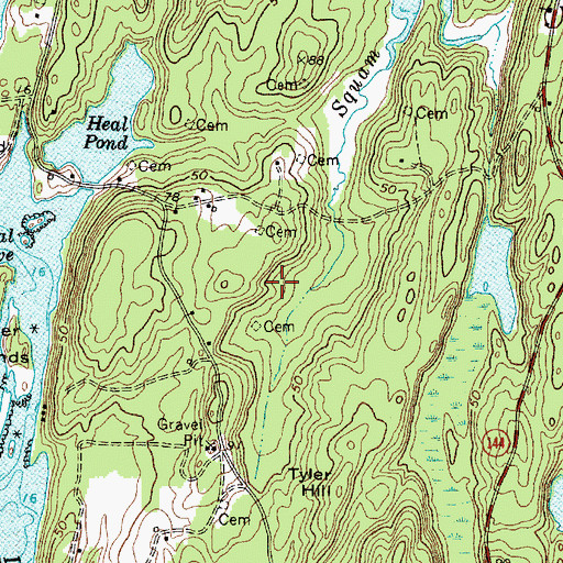 Topographic Map of Stephen Knight Cemetery, ME