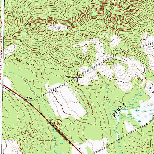Topographic Map of Davis Cemetery, ME