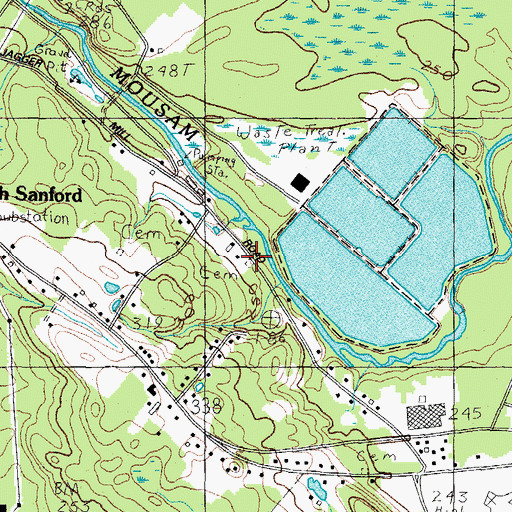 Topographic Map of Fletcher Graveyard, ME