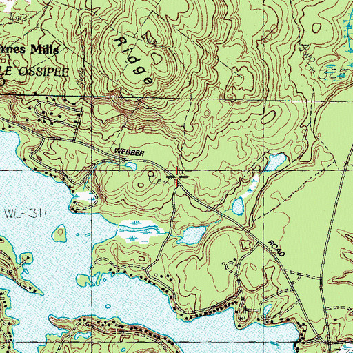 Topographic Map of Flood Cemetery, ME