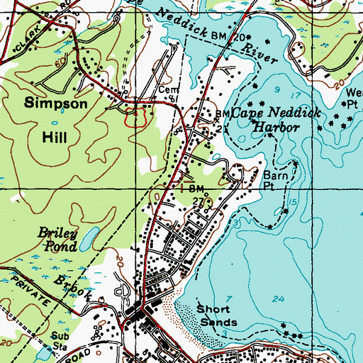 Topographic Map of Freeman Lot, ME