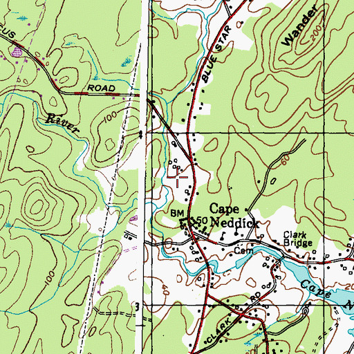 Topographic Map of Freeman Lot, ME