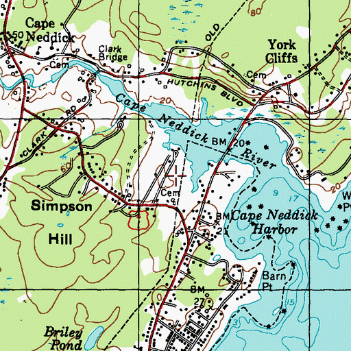 Topographic Map of Freeman Lot, ME