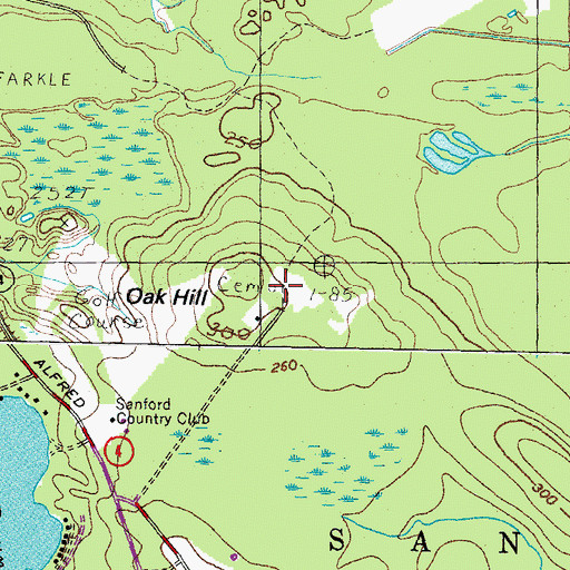 Topographic Map of Furbish Cemetery, ME