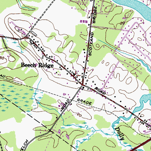 Topographic Map of Furbish Lot, ME