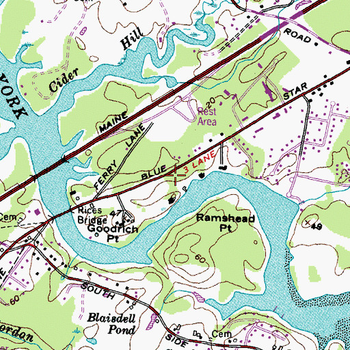 Topographic Map of Furbish Lot, ME