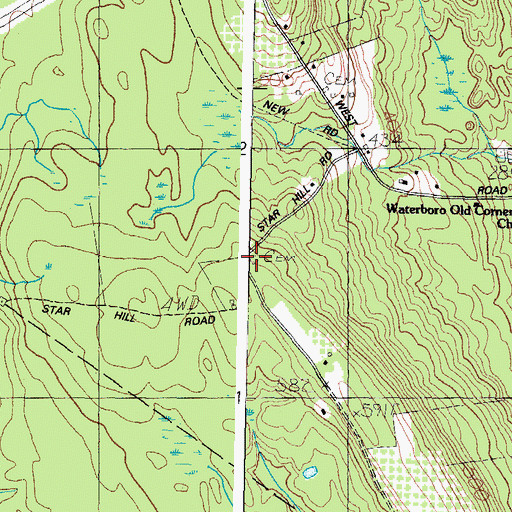 Topographic Map of Gile Cemetery, ME