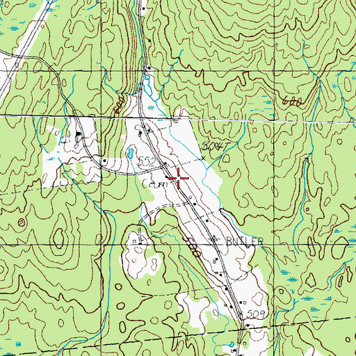 Topographic Map of Goodwin Cemetery, ME