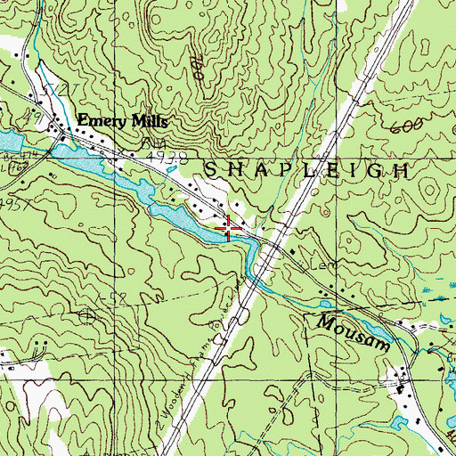 Topographic Map of Goodwin Cemetery, ME