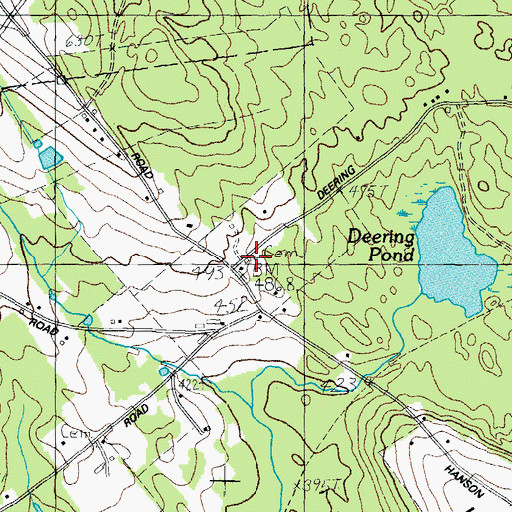 Topographic Map of Goodwin Cemetery, ME