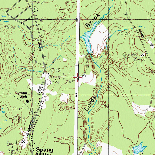 Topographic Map of Gordon Lot, ME