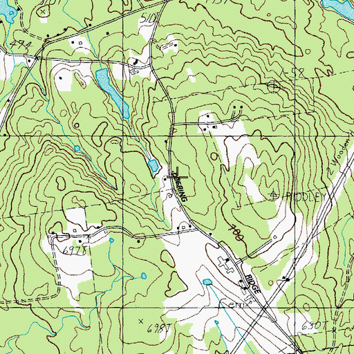 Topographic Map of Gowen Cemetery, ME