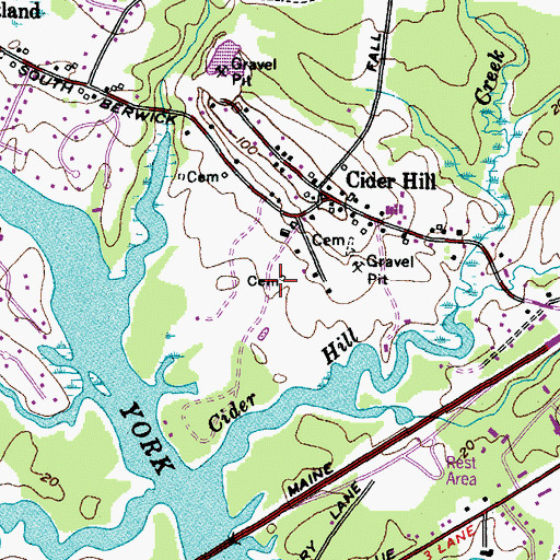 Topographic Map of Gowen Lot, ME