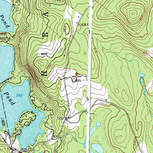 Topographic Map of Tripp Cemetery, ME