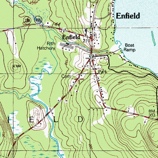 Topographic Map of Applebee Cemetery, ME