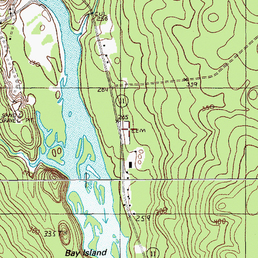 Topographic Map of Grindstone Road Cemetery, ME