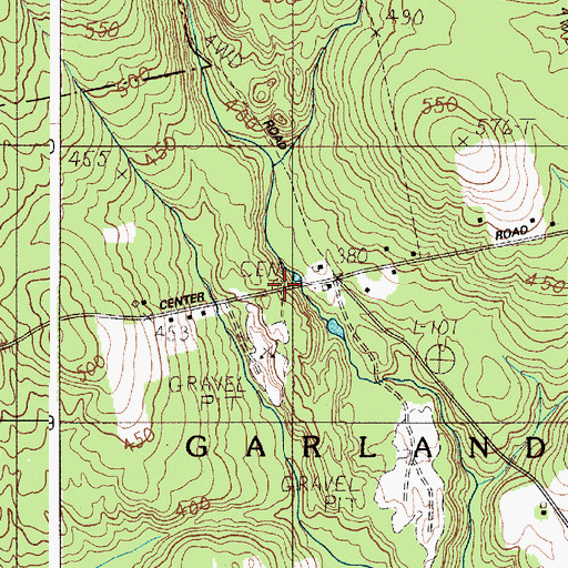Topographic Map of Hathaway Cemetery, ME