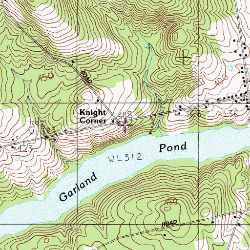 Topographic Map of Maplewood Cemetery, ME