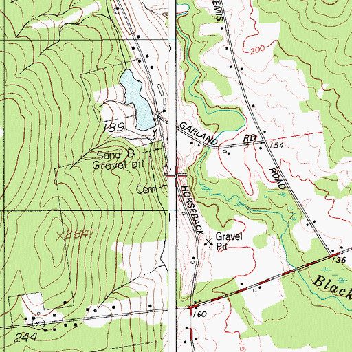 Topographic Map of North Carmel Cemetery, ME