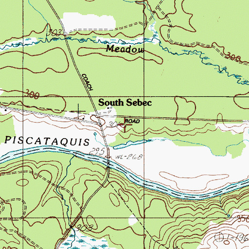 Topographic Map of Chase Cemetery, ME