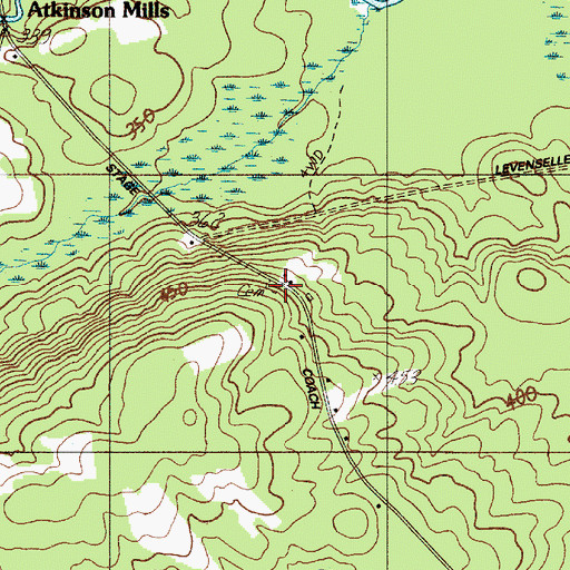 Topographic Map of Clark Cemetery, ME