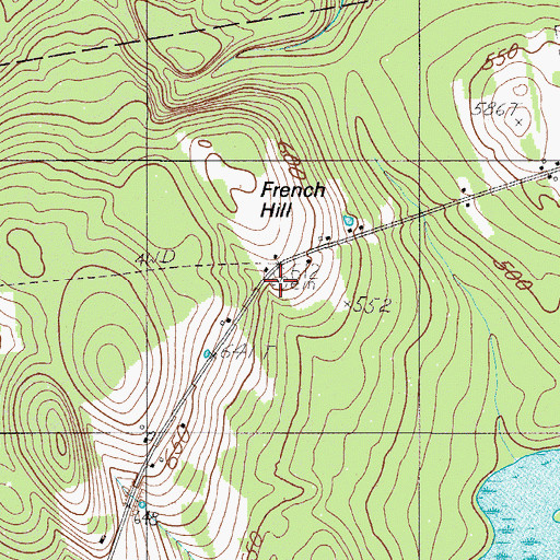 Topographic Map of French's Cemetery, ME