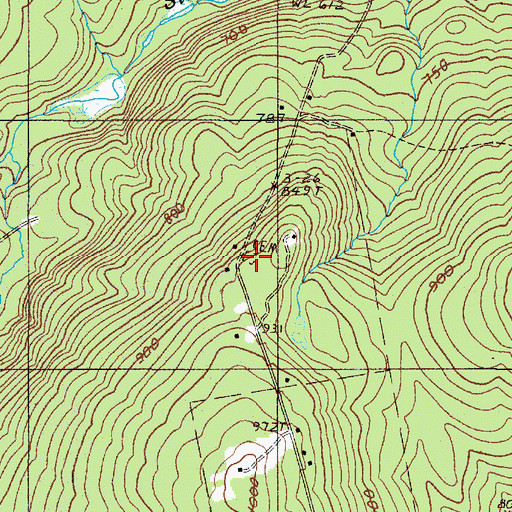 Topographic Map of Reed Cemetery, ME