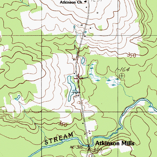 Topographic Map of Town Cemetery, ME