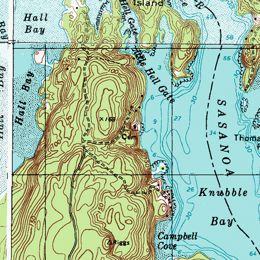 Topographic Map of Beals Cemetery, ME