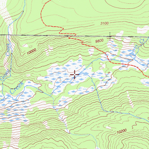 Topographic Map of Siberian Pass Creek, CA