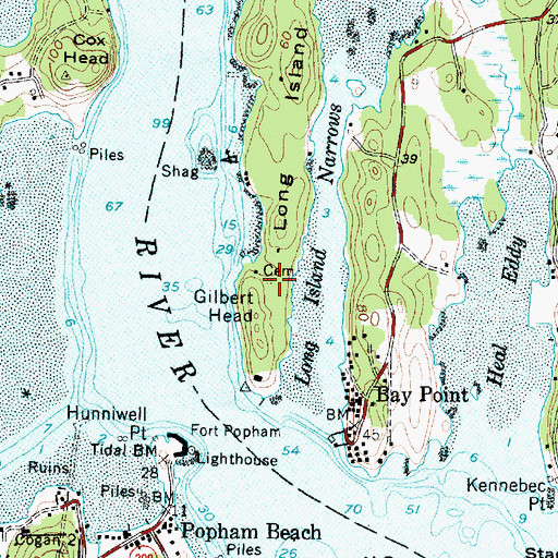 Topographic Map of Clark Cemetery, ME