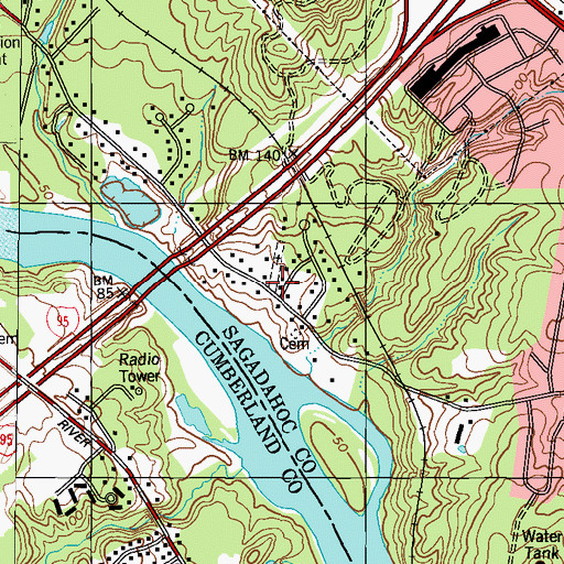 Topographic Map of Haley Cemetery, ME