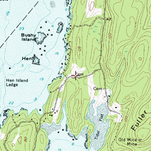 Topographic Map of Small Cemetery, ME