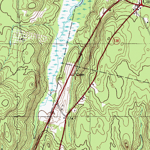 Topographic Map of Sturtevant Cemetery, ME