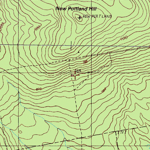 Topographic Map of Carsley Cemetery, ME