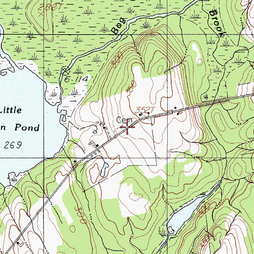 Topographic Map of Crocker Cemetery, ME