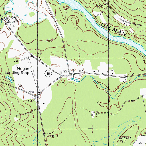 Topographic Map of Greenleaf Cemetery, ME