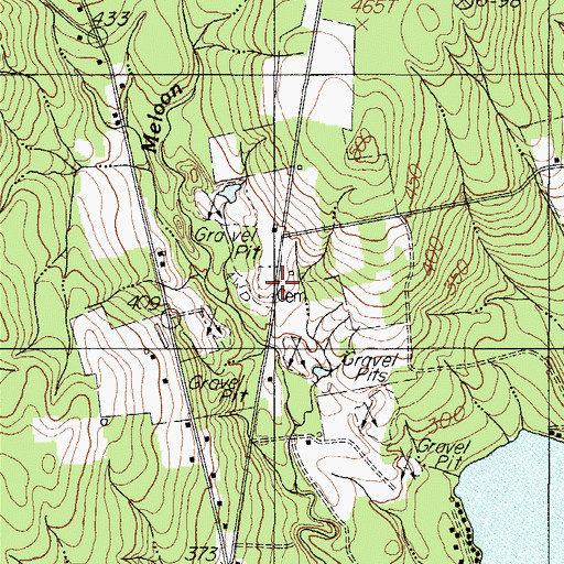 Topographic Map of Maloon Cemetery, ME