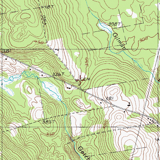 Topographic Map of Mutton Hill Cemetery, ME