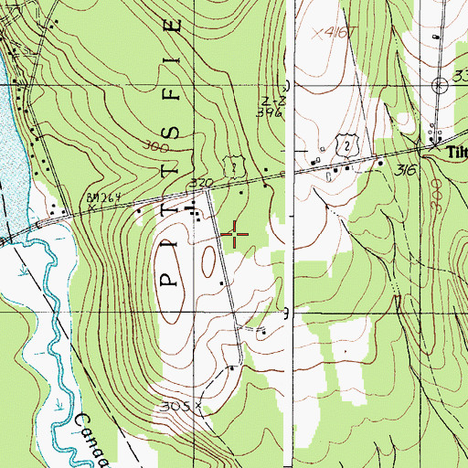 Topographic Map of Wilson Cemetery, ME