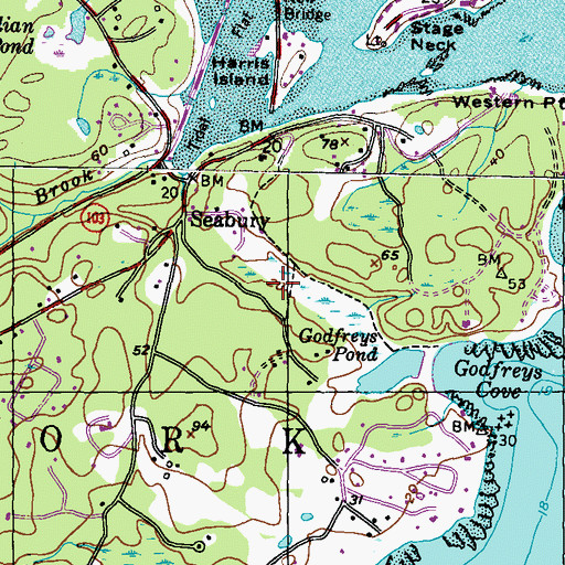 Topographic Map of Adams Lot, ME