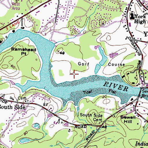 Topographic Map of Austin Lot, ME