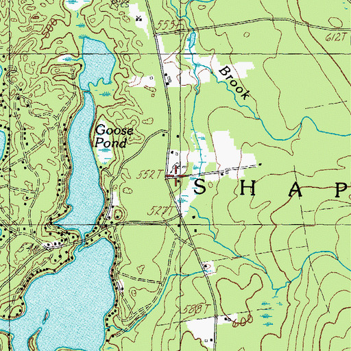 Topographic Map of Bachelder Cemetery, ME