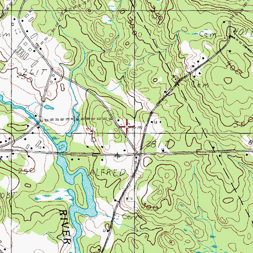 Topographic Map of Bickford Morse Lot, ME