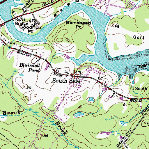 Topographic Map of Blaisdell Lot, ME