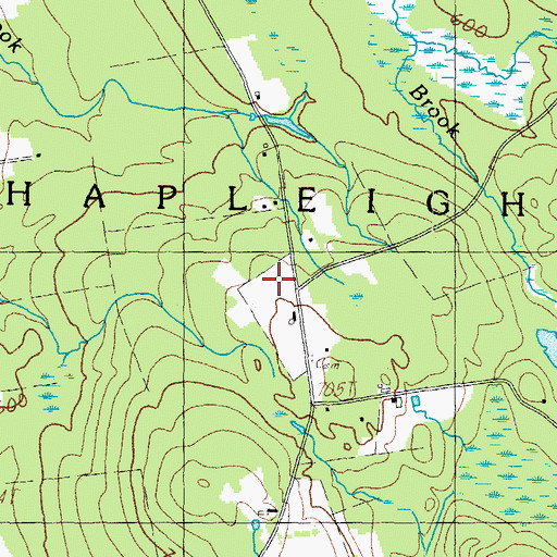 Topographic Map of Boothby Cemetery, ME