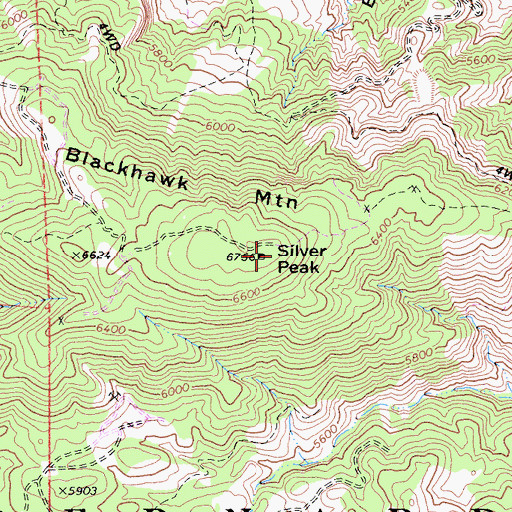 Topographic Map of Silver Peak, CA