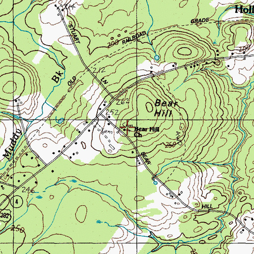 Topographic Map of Bradbury Lot, ME