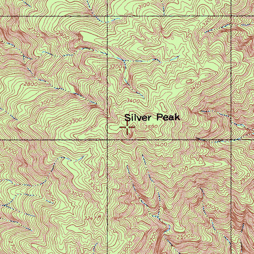 Topographic Map of Silver Peak, CA